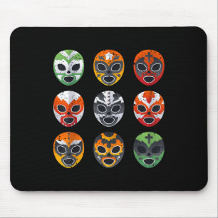 Lucha Libre Wrestling Mask Cinco De Mayo Mexican B Mouse Pad