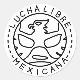 Lucha Logo#1mono Classic Round Sticker
