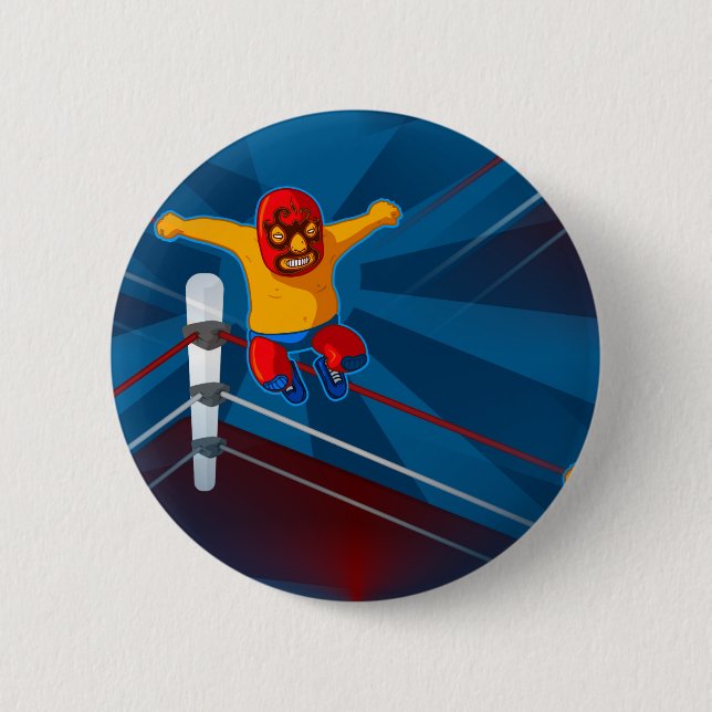 luchador 2 inch round button (Front)