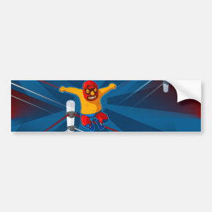 luchador bumper sticker