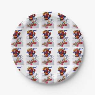 Luchadores Paper Plate