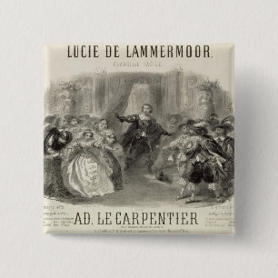 Lucia de Lammermoor' the opera 2 Inch Square Button