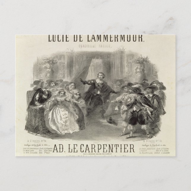 Lucia de Lammermoor' the opera Postcard (Front)