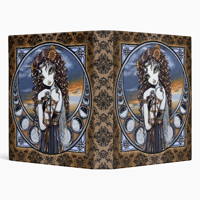 "Lucia" Gothic Flower Moon Fairy Art Binder (Background)