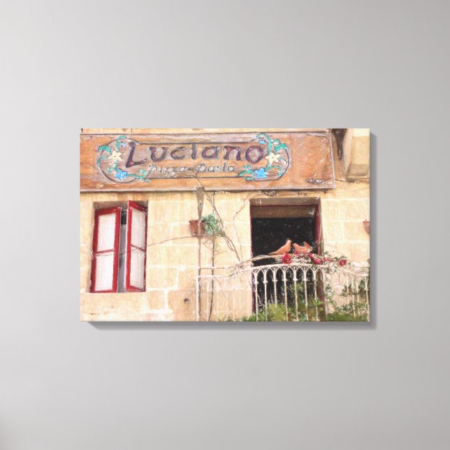 Luciano's Pizza Canvas Print (Front)