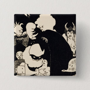 Lucian's Strange Creatures, illustration from 'Luc 2 Inch Square Button