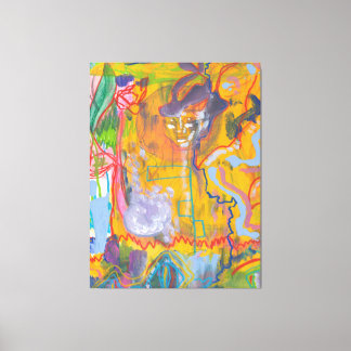 Lucid Dreamer Pink Rainbow Stretched Canvas Print