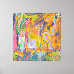 Lucid Dreamer rose arc-en-ciel toile étirée Impres