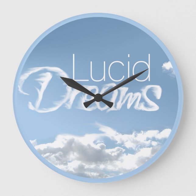 Lucid Dreams Clouds Round Wall Clock (Front)