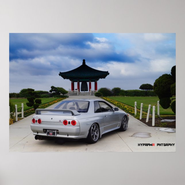 "Lucid" Nissan GT-R R32 Skyline Vspec Poster (Front)