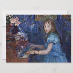 Lucie Leon at the Piano (by Berthe Morisot) Card
