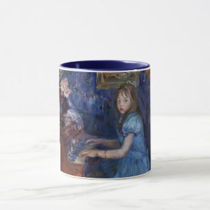 Lucie Leon Playing the Piano (by Berthe Morisot) Mug