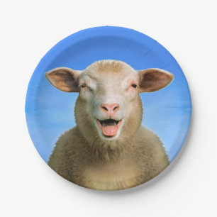 Lucie the sheep paper plate