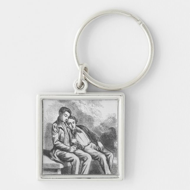 Lucien de Rubempre and David Sechard Keychain (Front)
