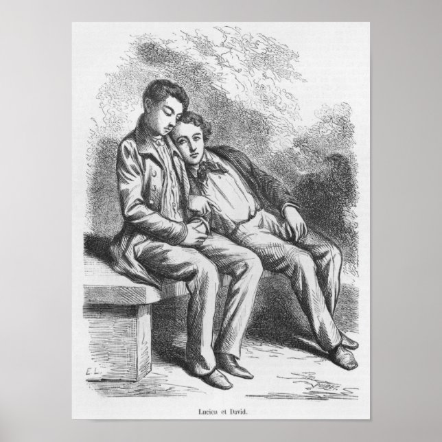 Lucien de Rubempre and David Sechard Poster (Front)