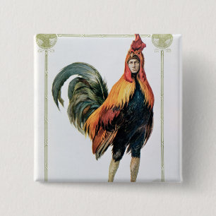 Lucien Guitry  in 'Chantecler' 2 Inch Square Button