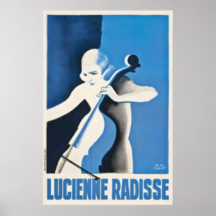 Lucienne Radisse French Actress Vintage Poster