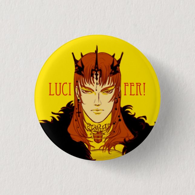 Lucifer 1 Inch Round Button (Front)