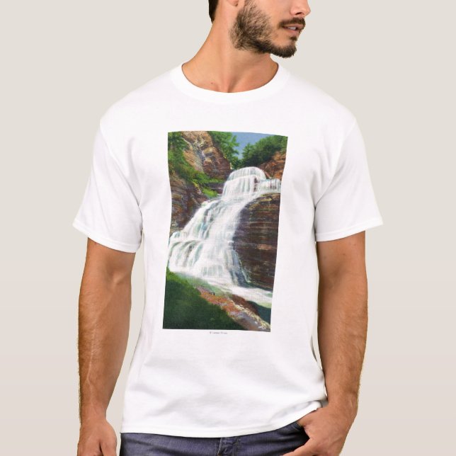Lucifer Falls View in Robert H. Treman State T-Shirt (Front)