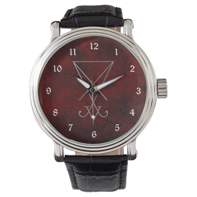 Lucifer Sigil Alchemy Goth Art Watch (Front)