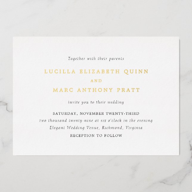 Lucilla Elegant Modern Wedding (Front)