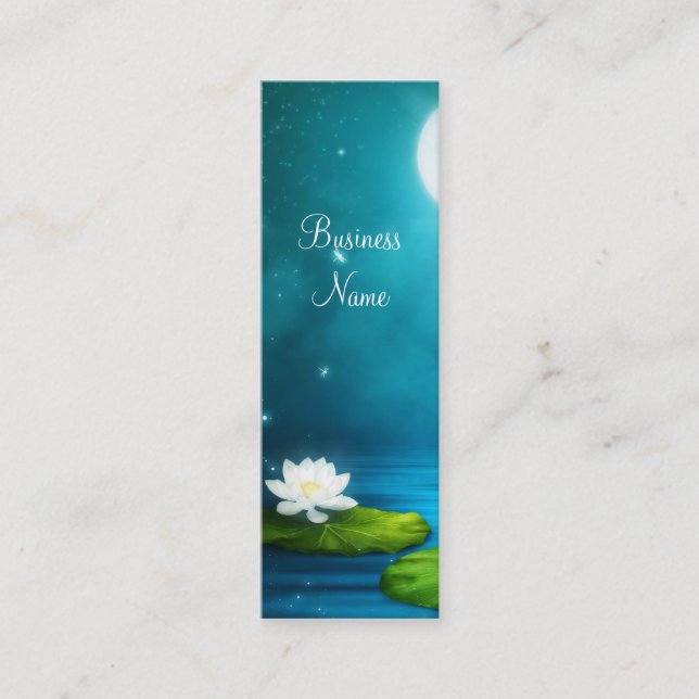 Lucioles cartes de visite Fleur blanche Peau (Devant)