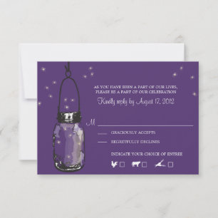 Lucioles fantaisies de carte de RSVP