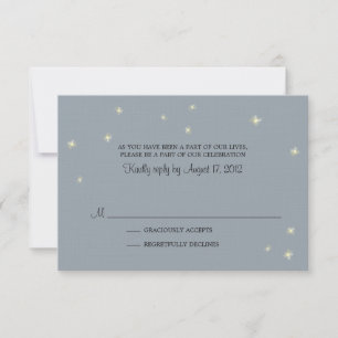 Lucioles fantaisies de carte de RSVP