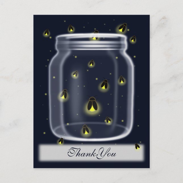 lucioles magiques mason jar merci cartes (Devant)