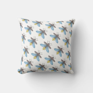 Lucioles (motif blanc) - Oreiller