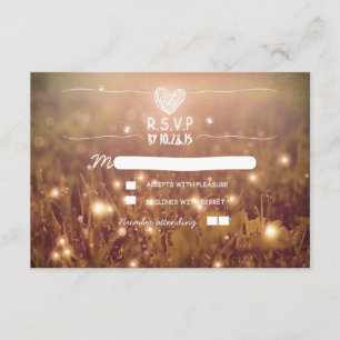 Lucioles romantiques illumine mariage RSVP