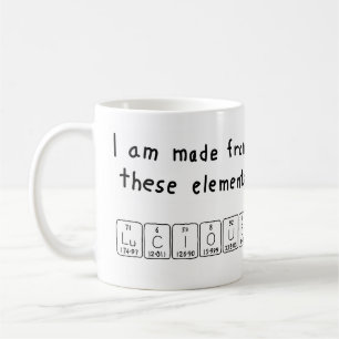 Lucious periodic table name mug