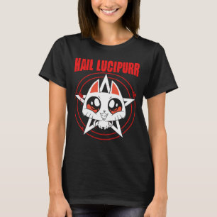 Lucipurr  Satanic Baphomet Gothic Occult Demon Cat T-Shirt