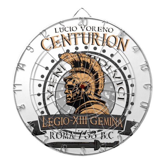 Lucius Voreno, a famous Roman Centurion Dartboard (Front)