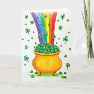 Luck And Gold Shamrock Card