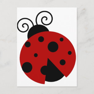 Luck be a Ladybug Cute Cartoon Insect Design Postcard