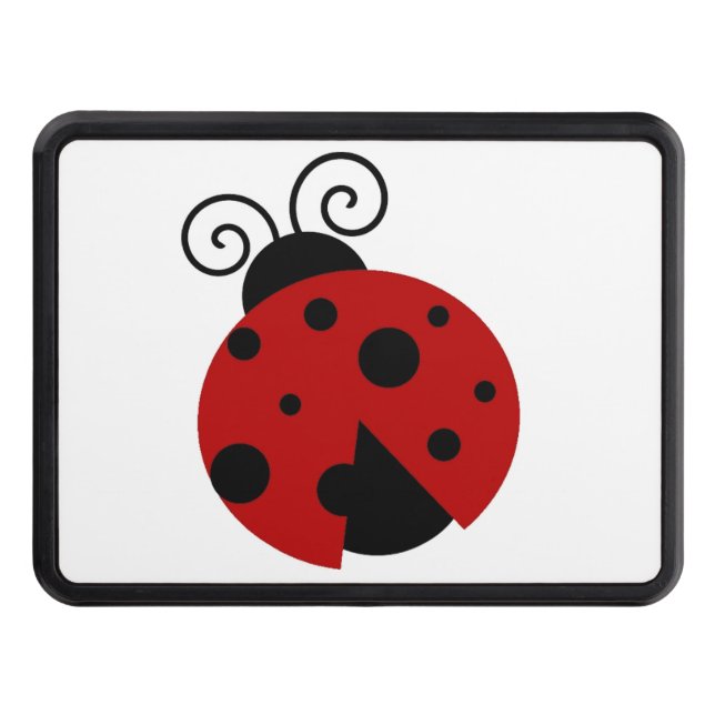 Luck be a Ladybug Cute Cartoon Insect Design Trailer Hitch Cover (Front)