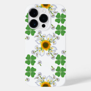 Luck clover Clover with sunflower and Calla lily Case-Mate iPhone 14 Pro Case