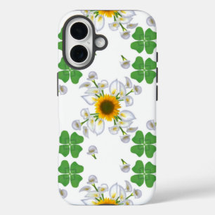 Luck Clover with Sunflower and Calla Lily iPhone 16 Case