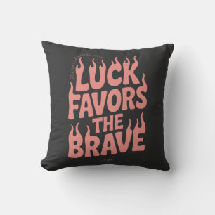 Luck Favours The Brave Long Sleeve T-Shirt Throw Pillow