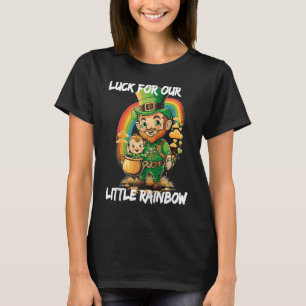 luck for our little rainbow Leprechaun baby announ T-Shirt
