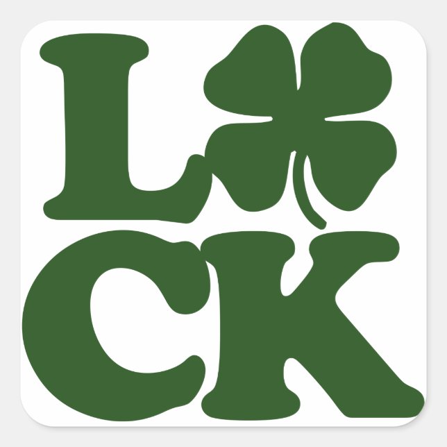 Luck for the Irish Square Sticker (Front)
