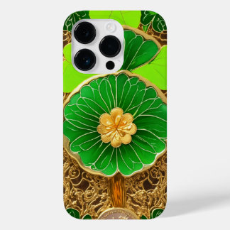 Luck four leaf clover 888 silver lotus water case