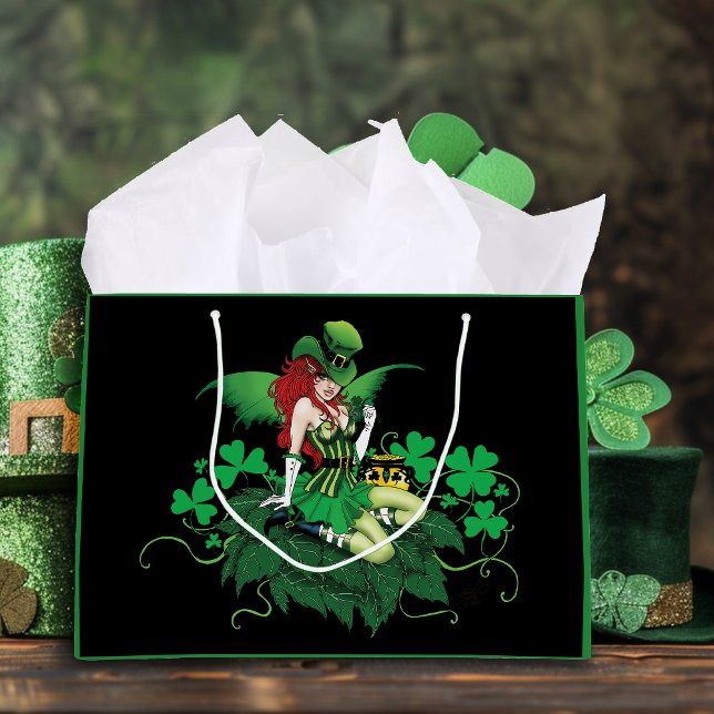Luck Irish Fairy Green Large Gift Bag (Creator Uploaded)