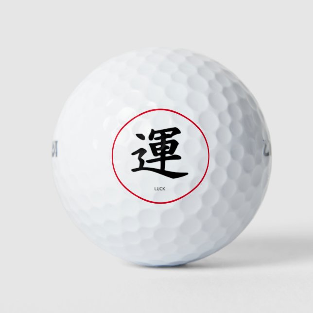 LUCK KANJI Golf Balls (Front)
