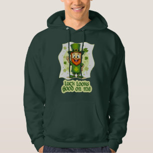 Luck Looks Good on Me St Patrick’s Day - Moletons Hoodie