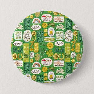Luck Lucky Irish 3 Inch Round Button