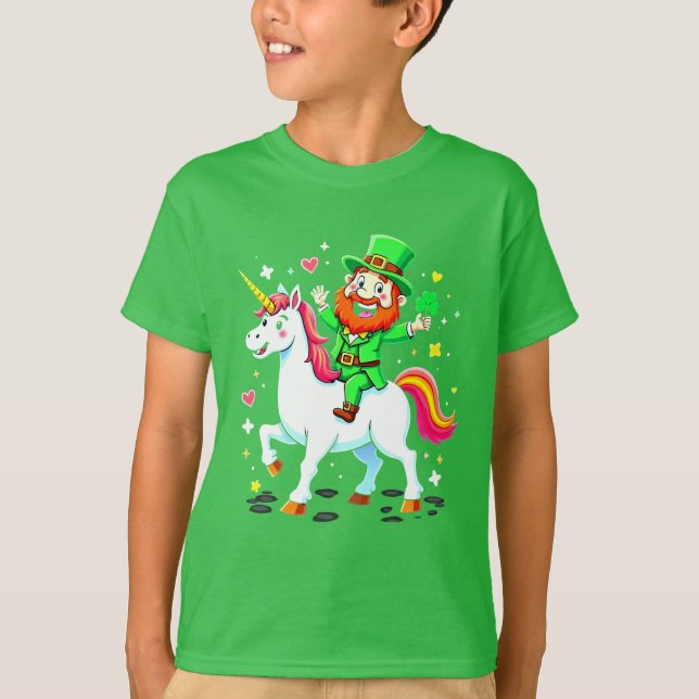 Luck & Magic: The Leprechaun’s Unicorn Ride Tee (Front)