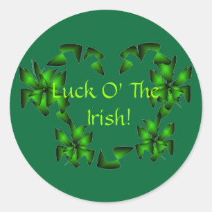 Luck O The Irish Heart Sticker - Customizable