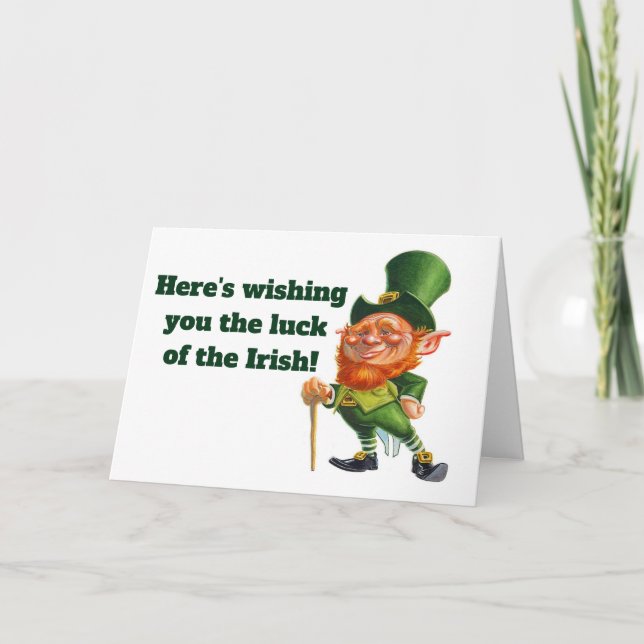 LUCK OF THE IRISH CARD (Front)